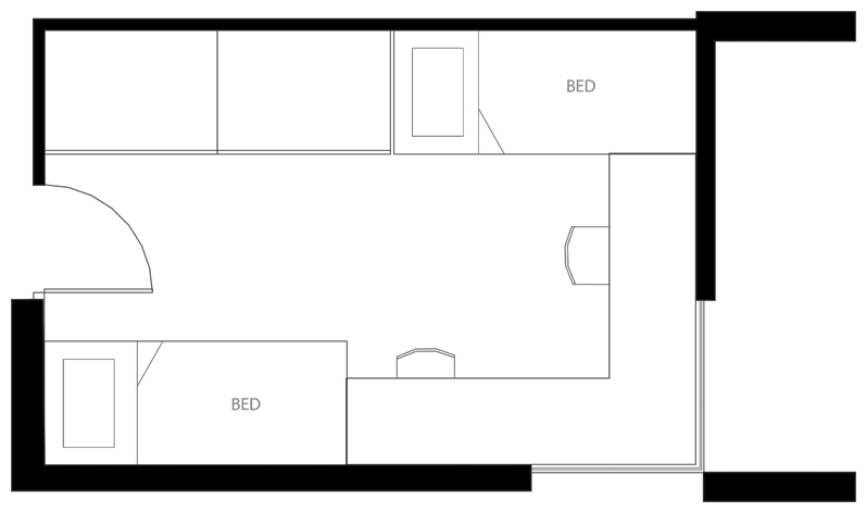 Layout image of Double room, private bath