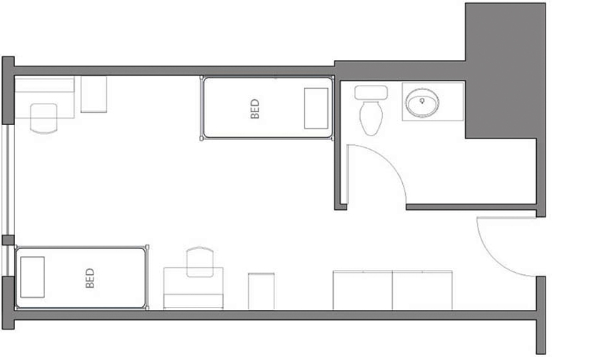 Layout image of Double room, private bath