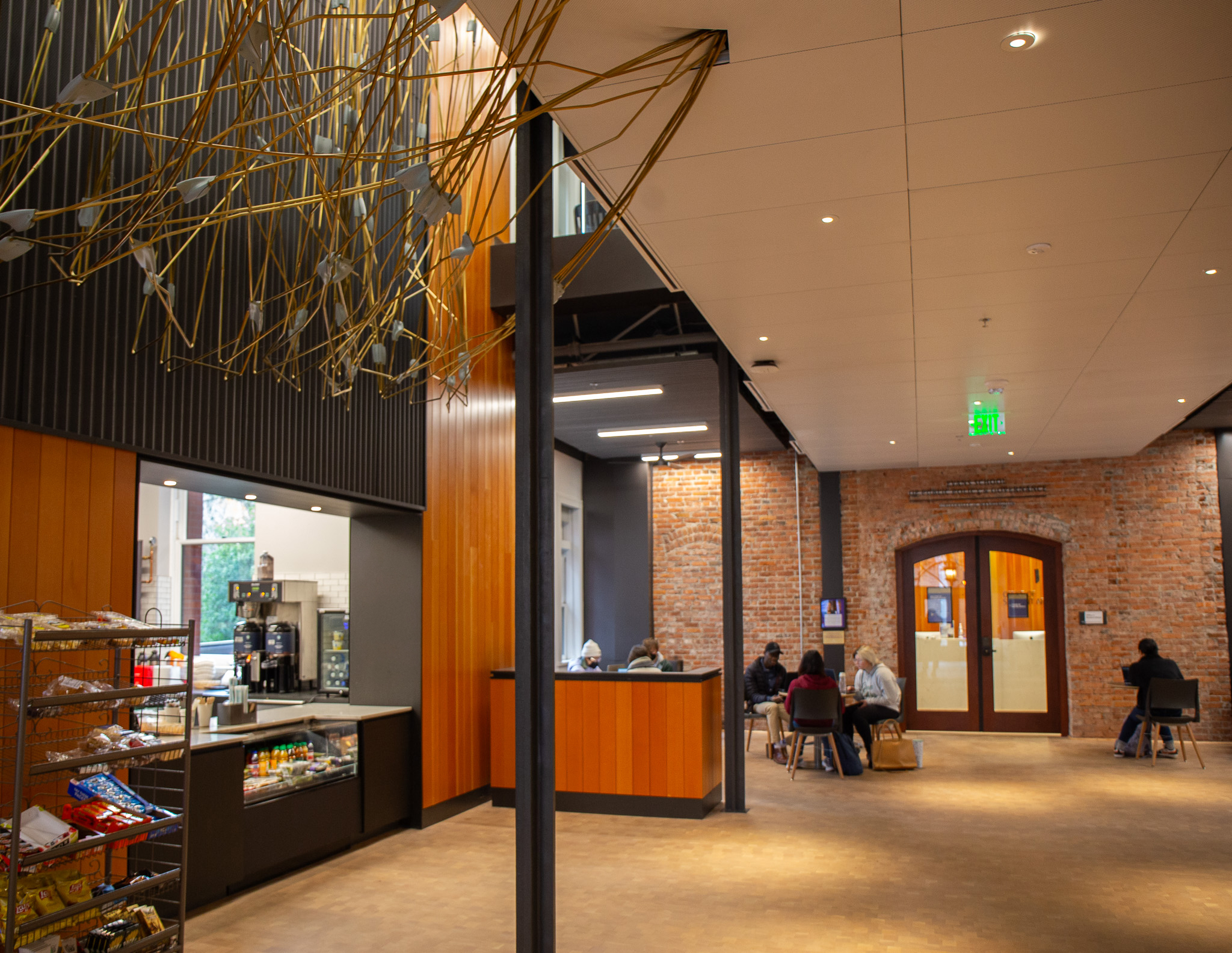 Public Grounds Coffee shop order counter in Parrington Hall