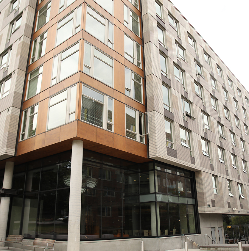 Exterior image of Lander Hall decorative