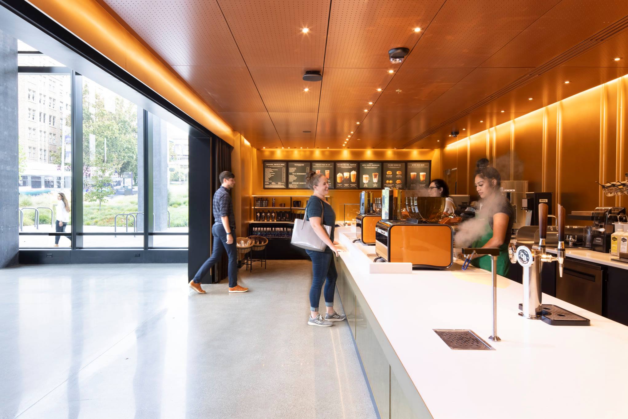 Starbucks order counter at Population Health