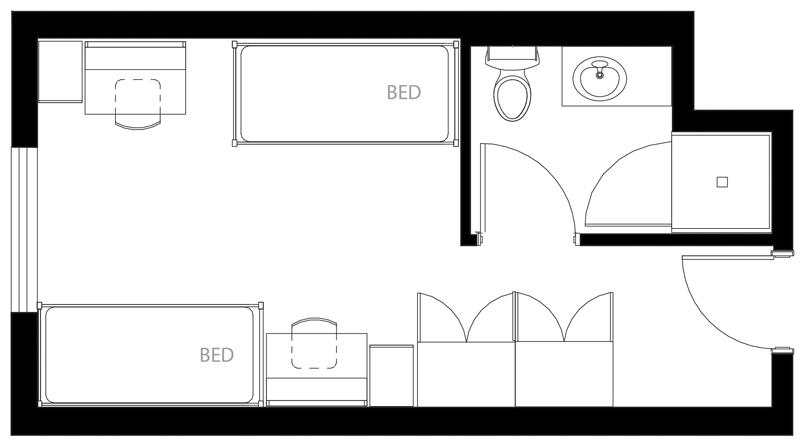 Layout image of Double room, private bath