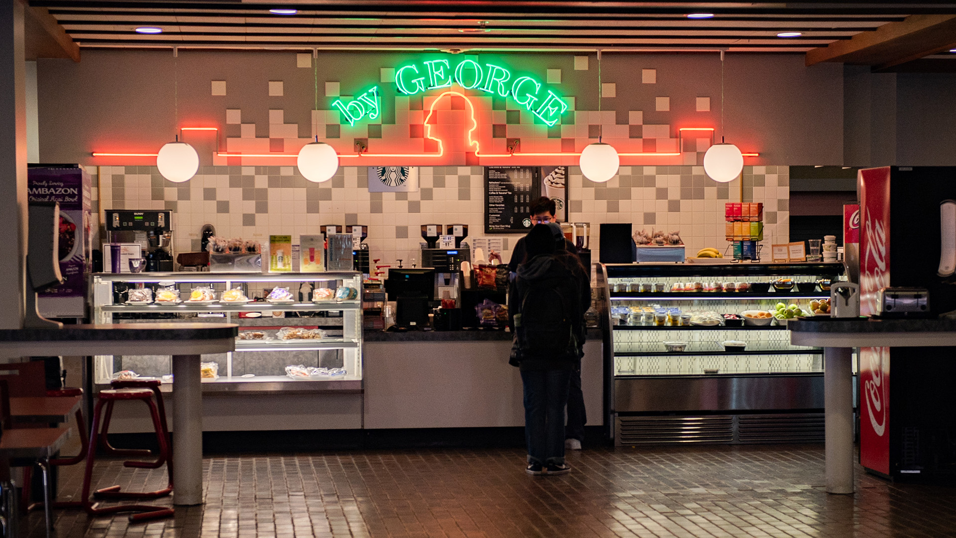 Student in line at By George 