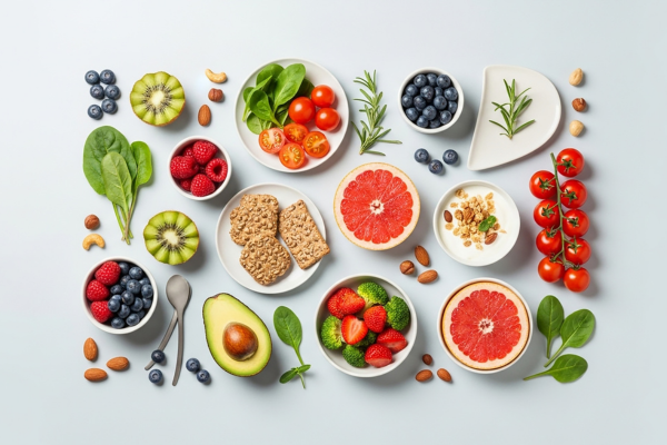 Image of Healthy fruits, vegetables and meats