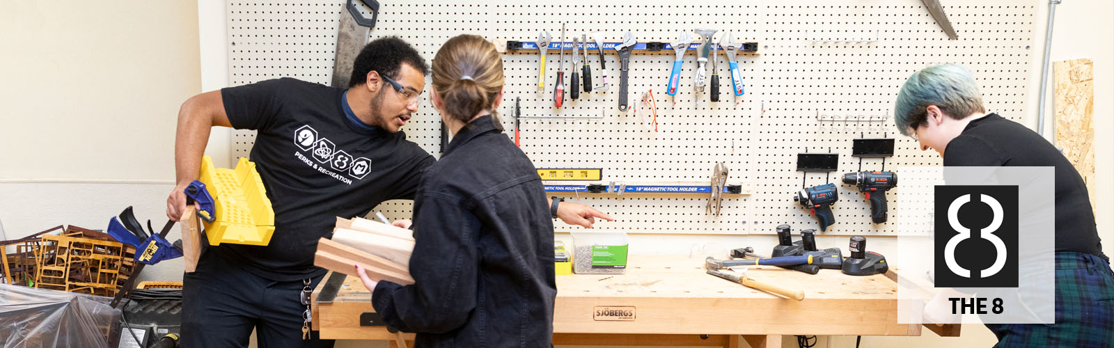 The 8 is a multi-use community center is the ultimate hub for students seeking innovation and collaboration on the west side of UW Campus. 