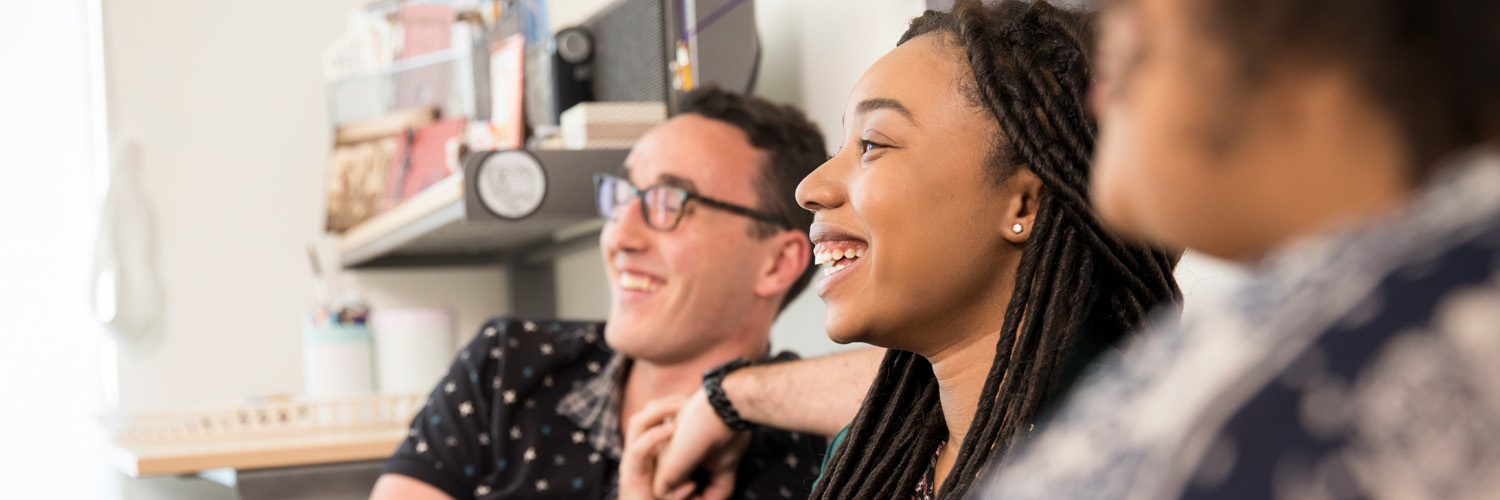 Students in Terry Resident Hall